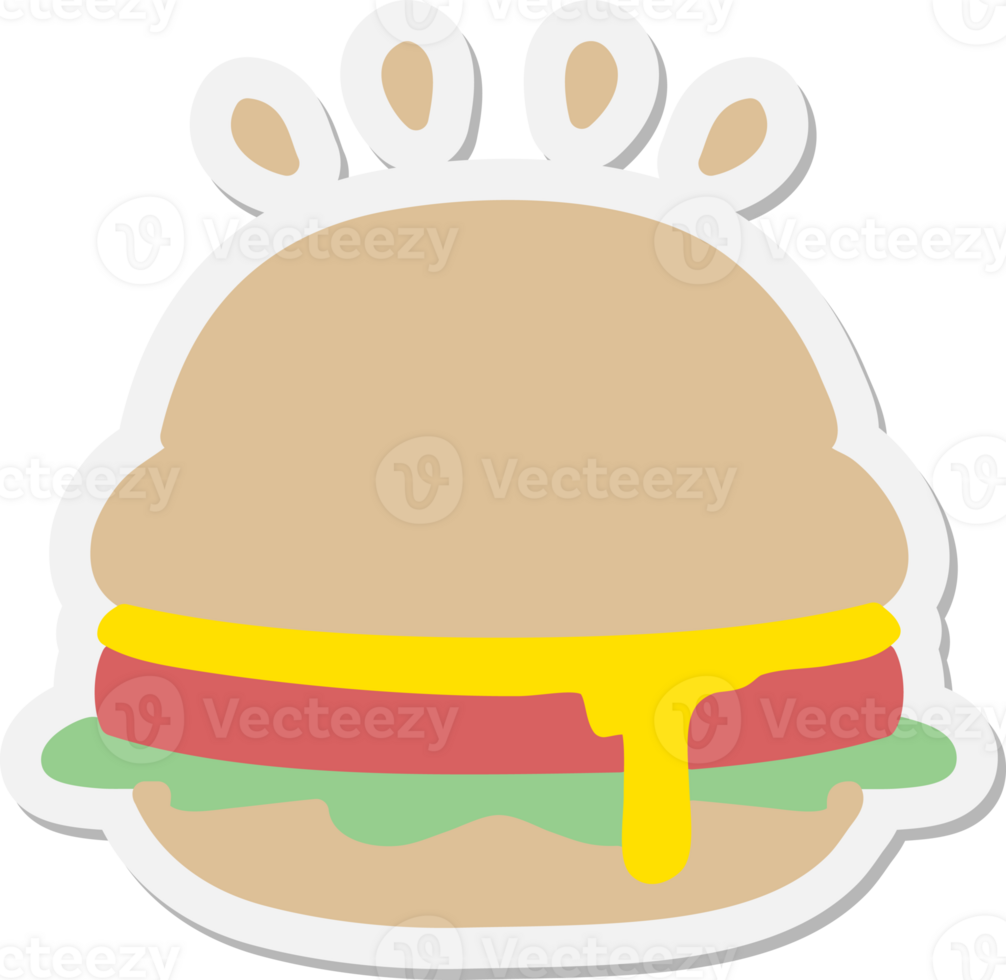 a tasty burger sticker png