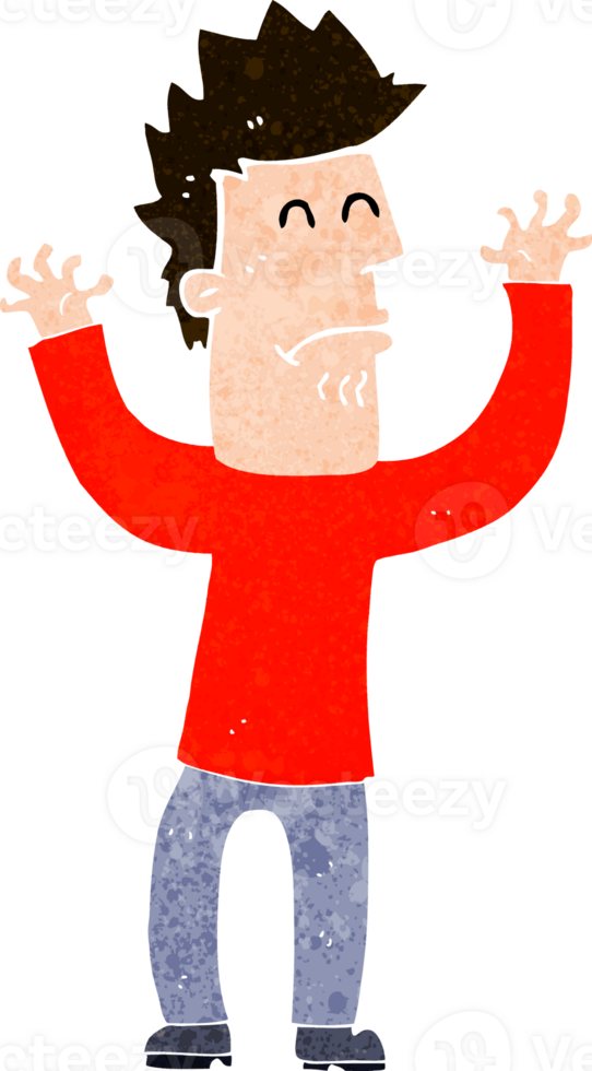 homem estressado dos desenhos animados png