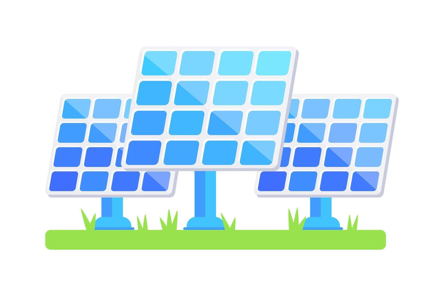 PV Solar battery panel. Renewable electric solar power. Vector illustration