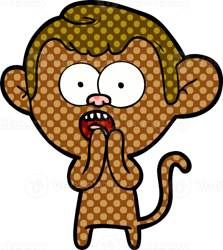 cartoon shocked monkey png