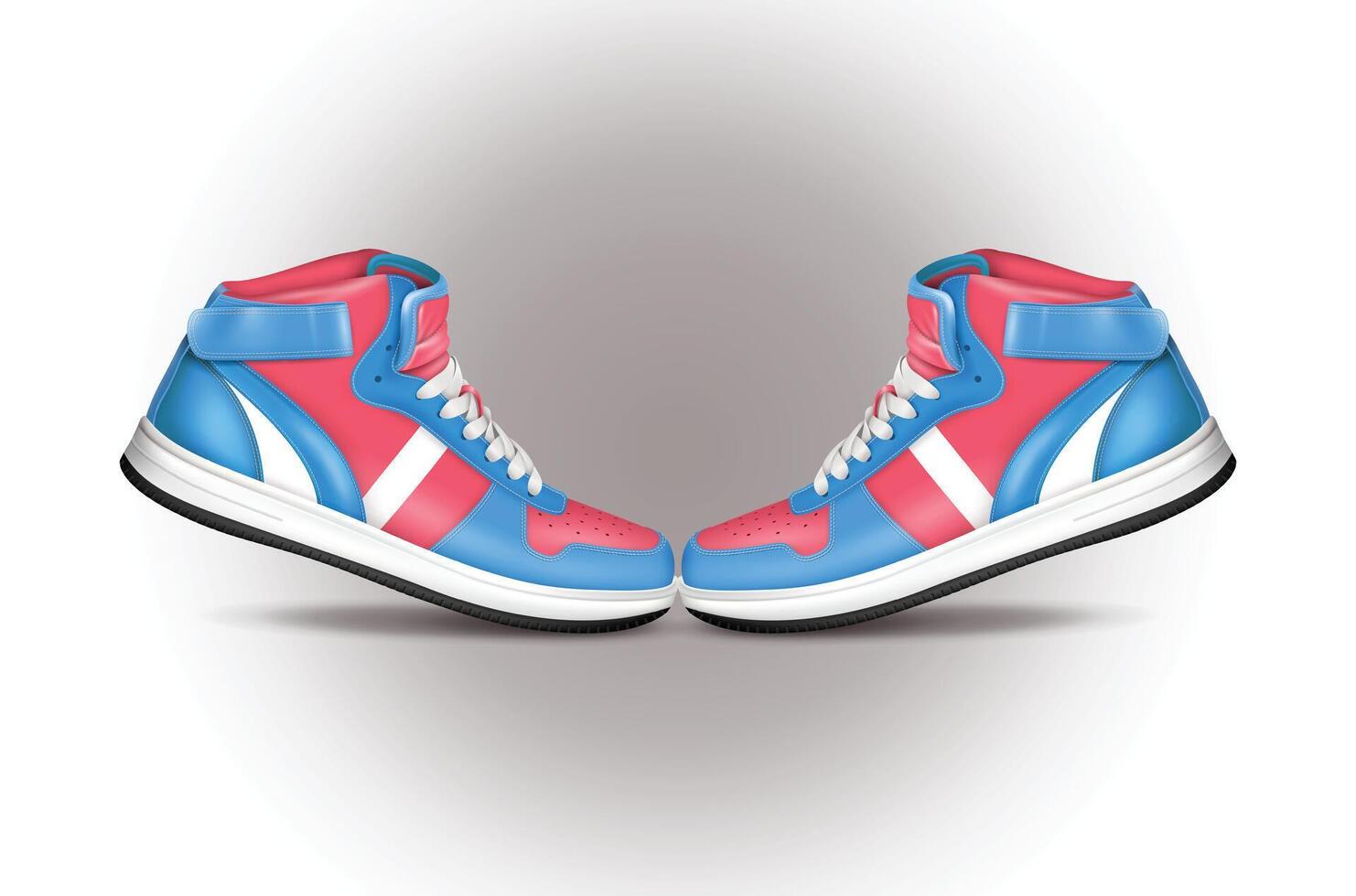 Vector fitness sneakers shoes for training, running shoe vector illustration.