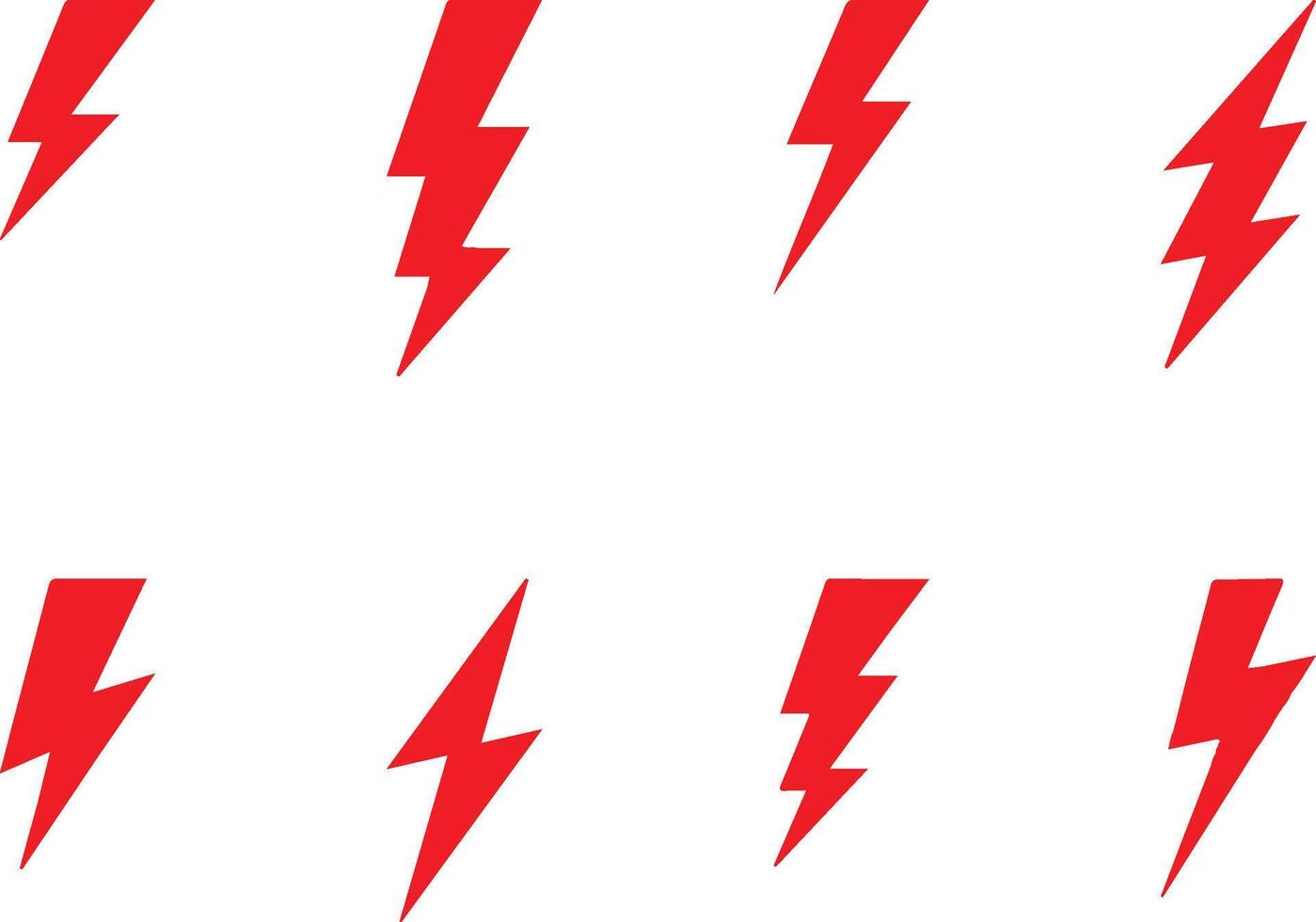 Thunder and Bolt Lighting Flash Icons Set. Vector