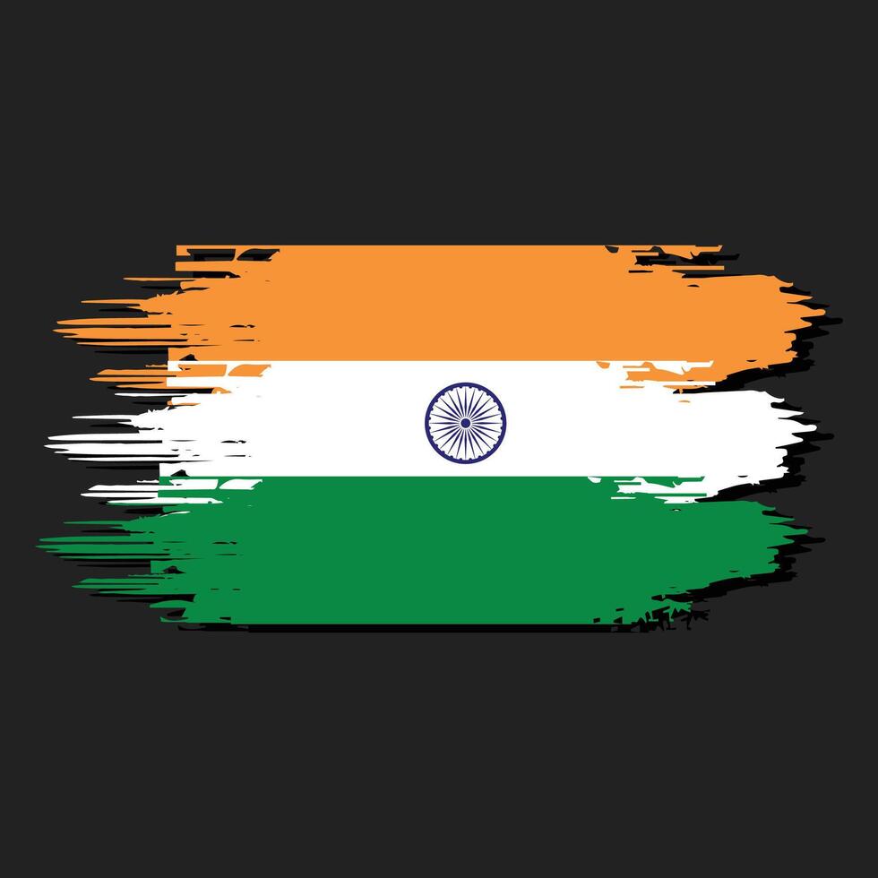 diseño de la bandera nacional tricolor para el 15 de agosto, celebración del día de la independencia de india. vector