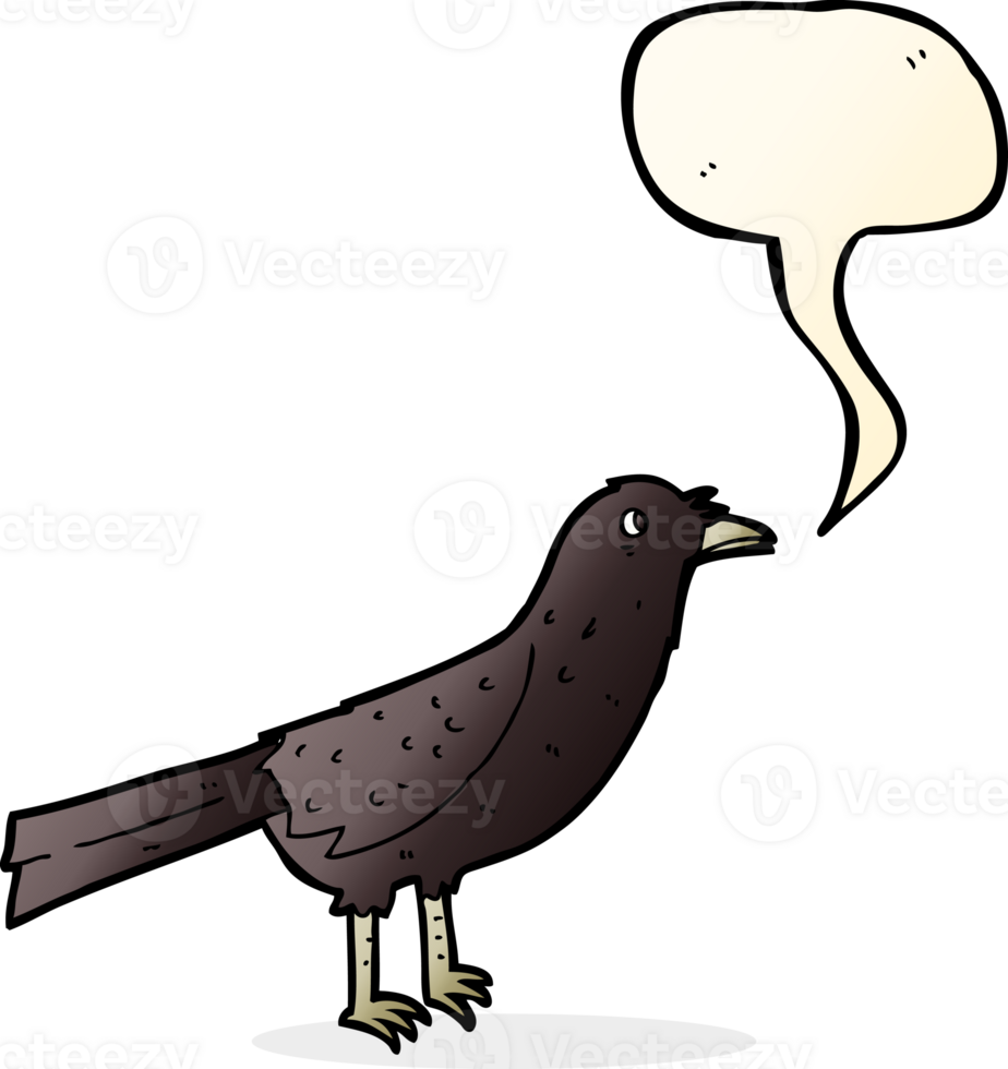 cartoon crow with speech bubble png