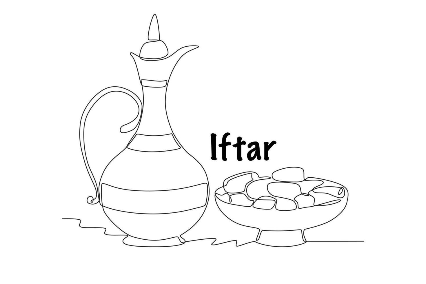 Dates are a sunnah fruit for breaking the fast vector