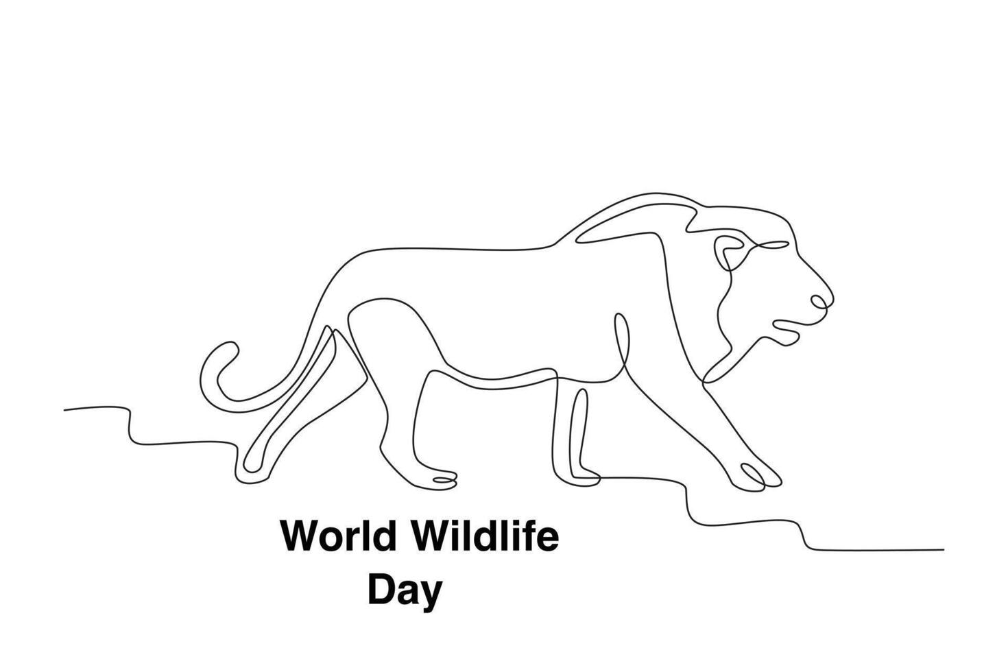 A lion is walking vector