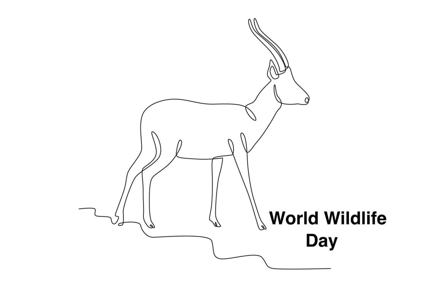 A deer is walking vector