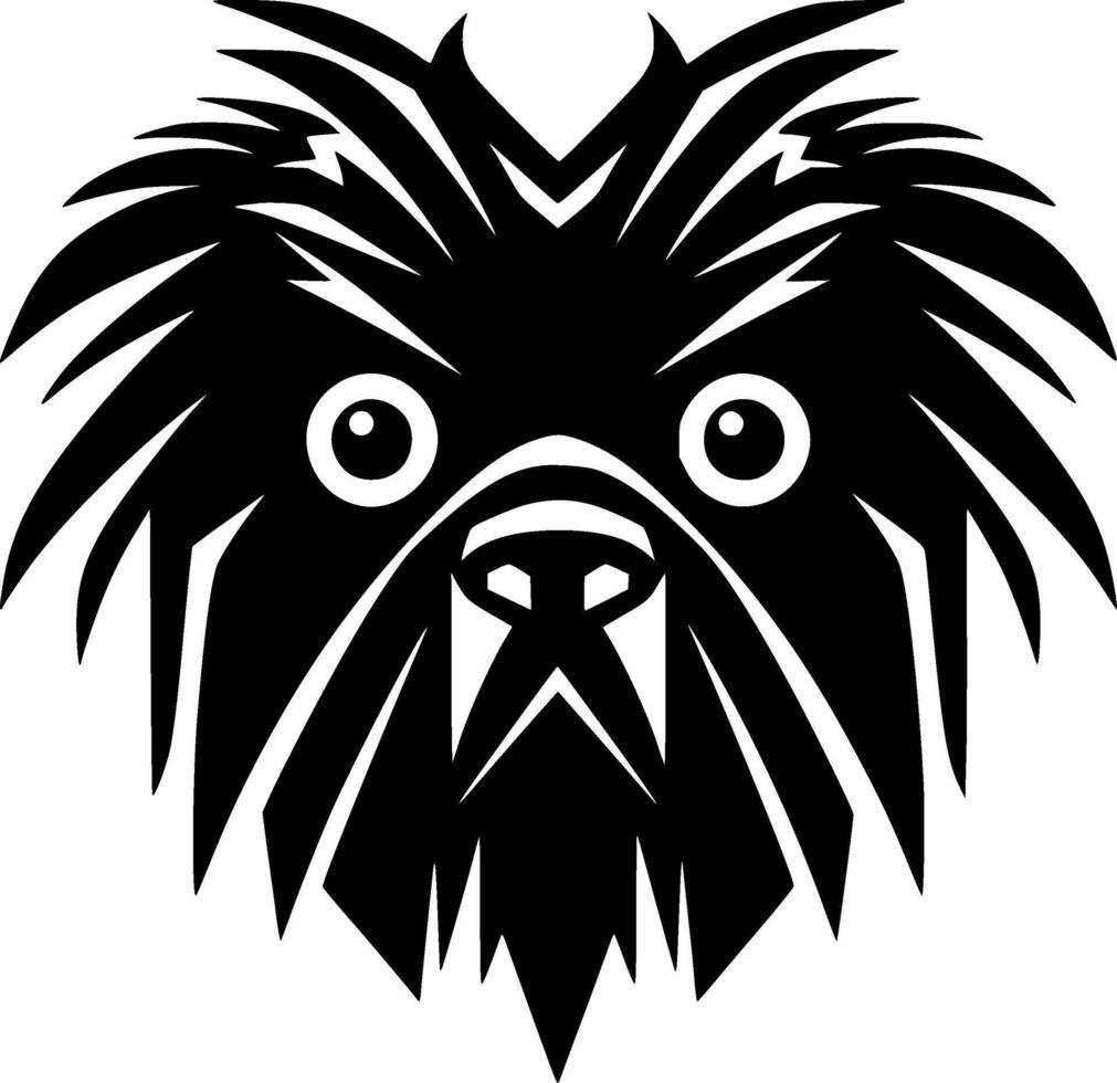 Affenpinscher, minimalista y sencillo silueta - vector ilustración