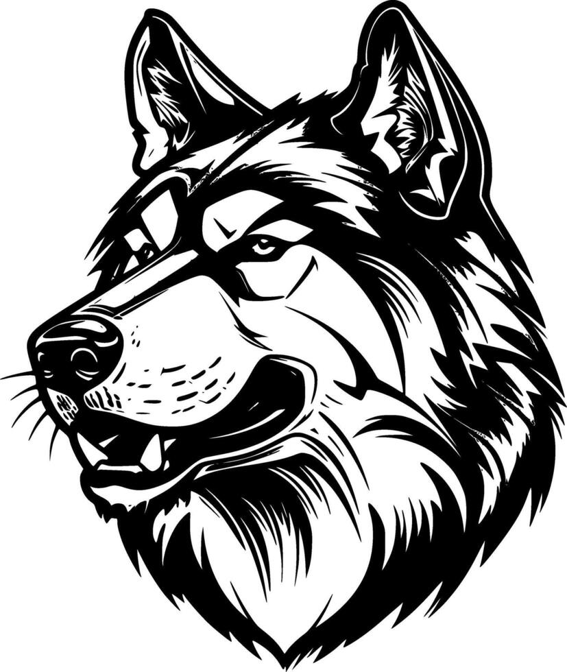 Alaskan Malamute - High Quality Vector Logo - Vector illustration ideal for T-shirt graphic