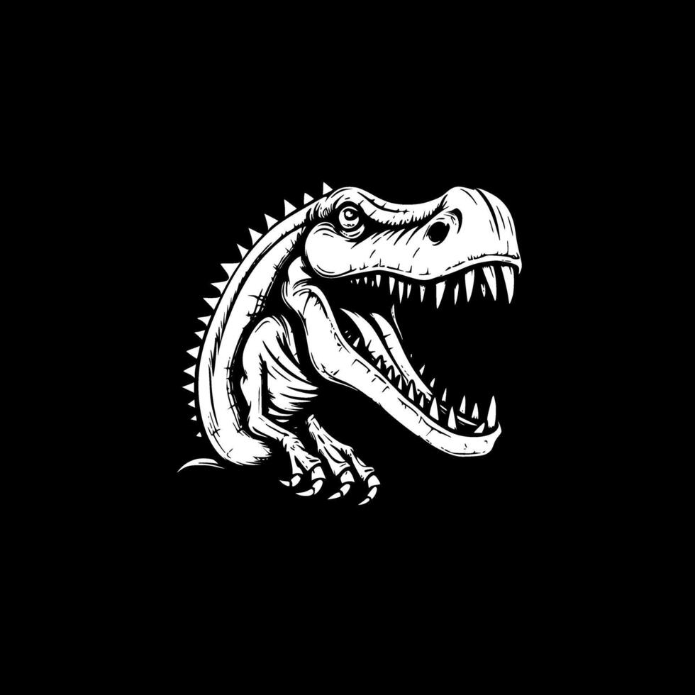 caimán - negro y blanco aislado icono - vector ilustración