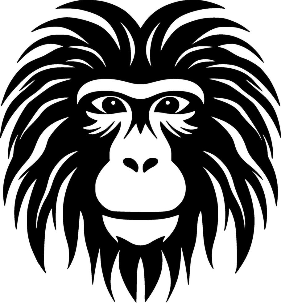 Baboon, Minimalist and Simple Silhouette - Vector illustration