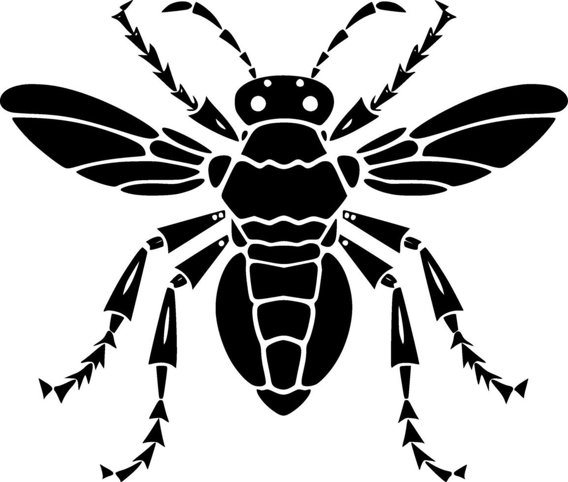 Bee - High Quality Vector Logo - Vector illustration ideal for T-shirt graphic