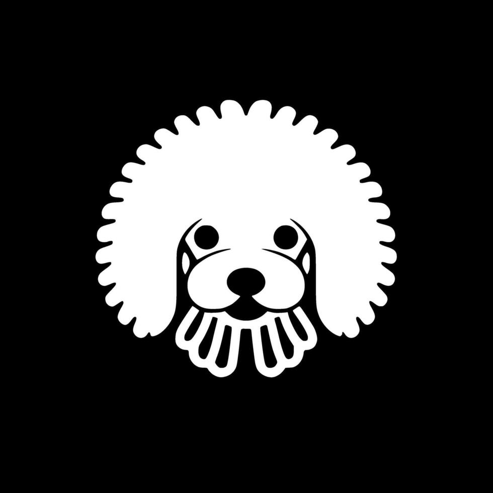 Bichon Frise, Black and White Vector illustration