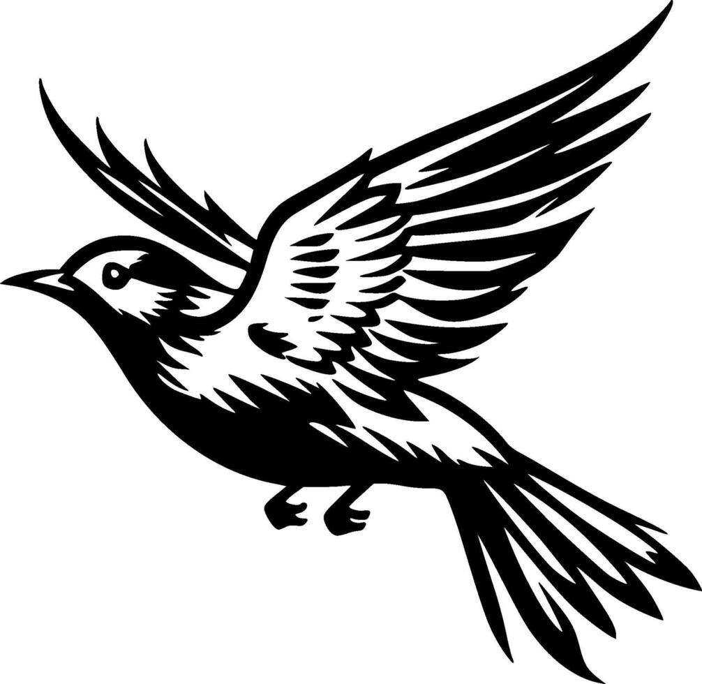 pájaro, minimalista y sencillo silueta - vector ilustración