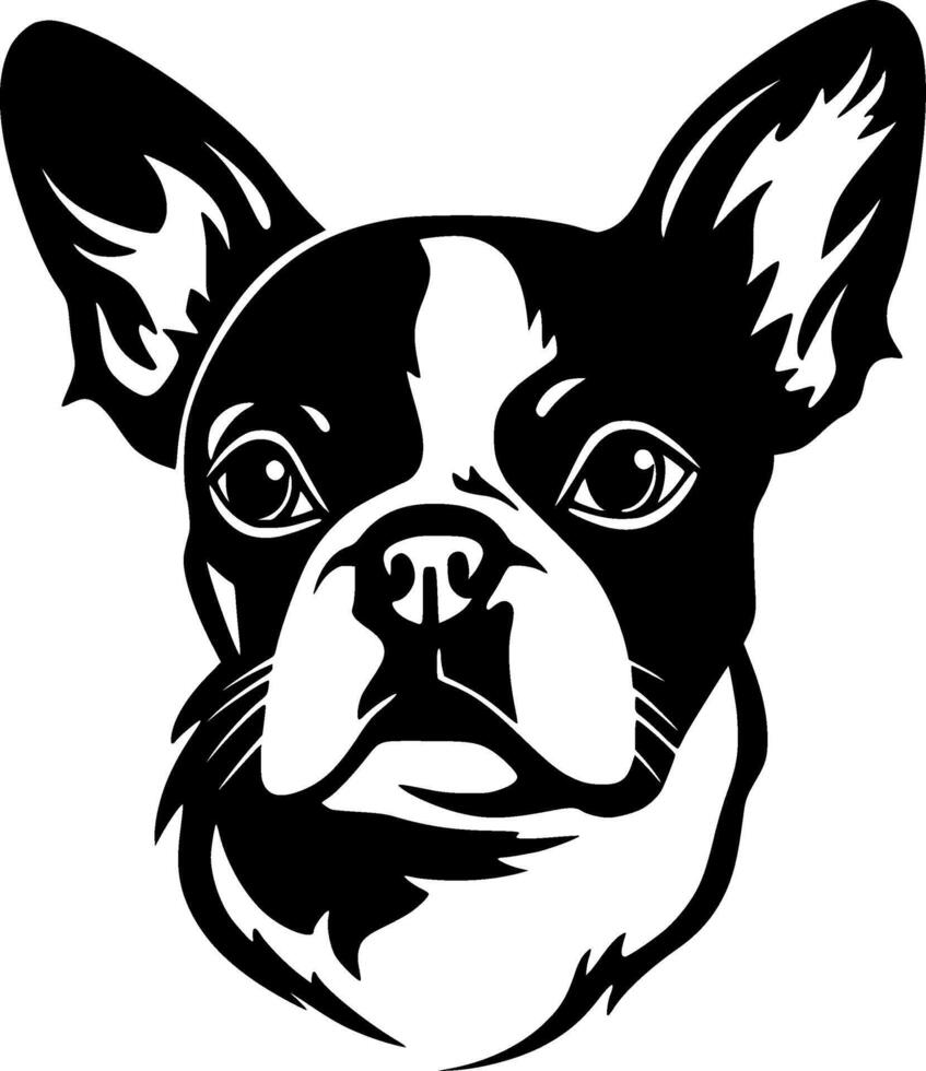 Boston Terrier - Minimalist and Flat Logo - Vector illustration