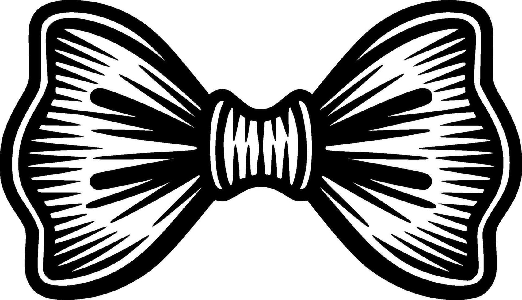 Bow - Black and White Isolated Icon - Vector illustration