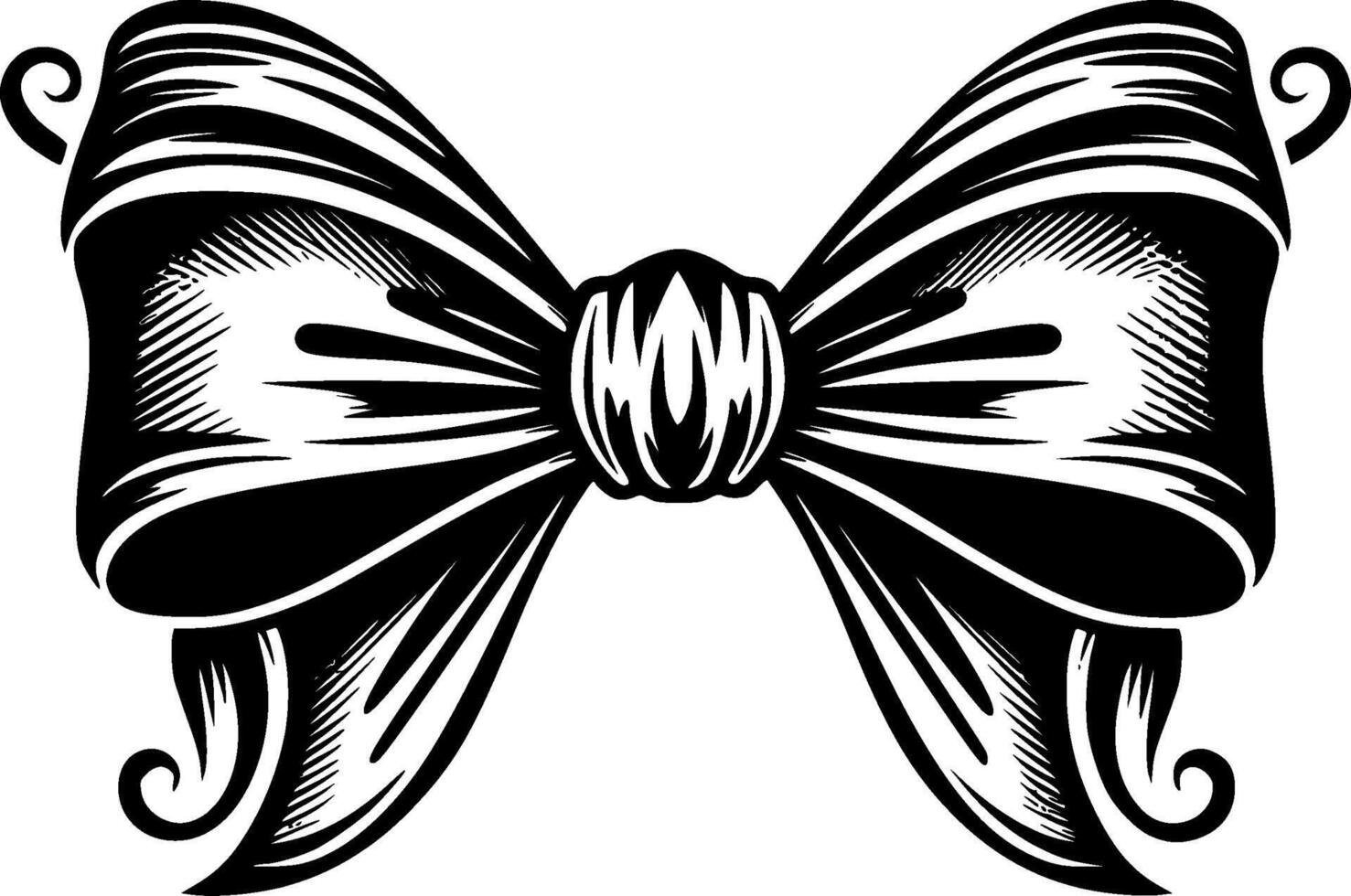 Bow - Black and White Isolated Icon - Vector illustration