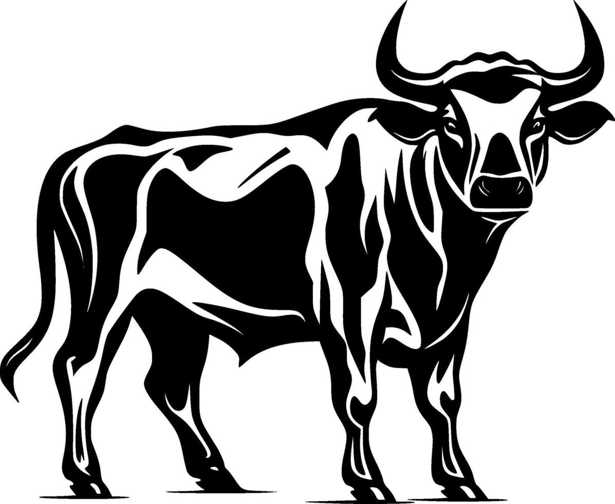 Bull, Minimalist and Simple Silhouette - Vector illustration