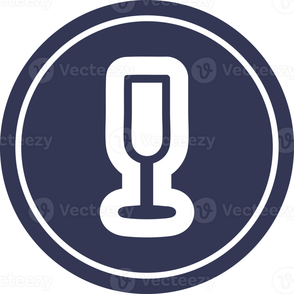 champagne flute circular icon symbol png