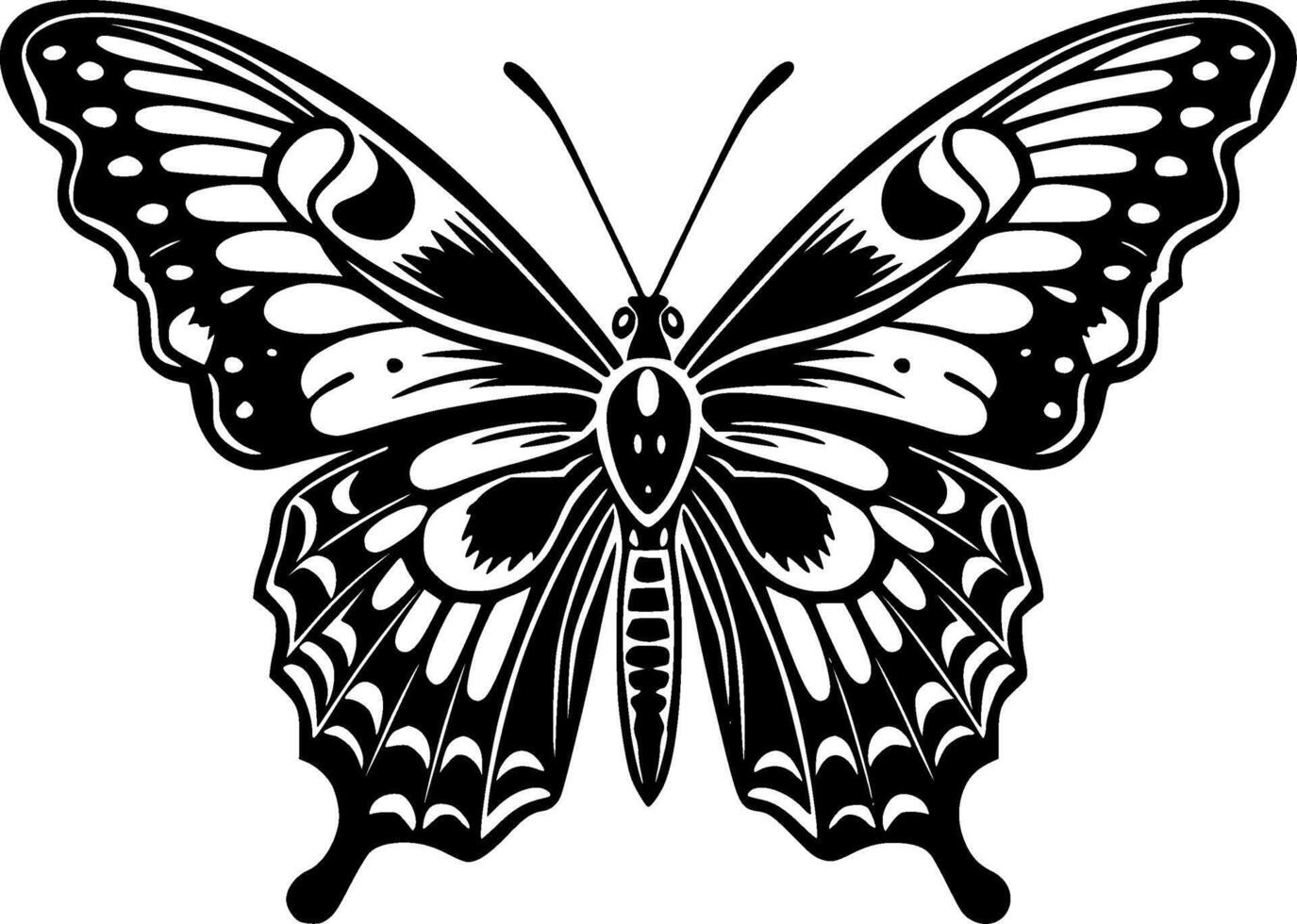 Butterfly, Minimalist and Simple Silhouette - Vector illustration