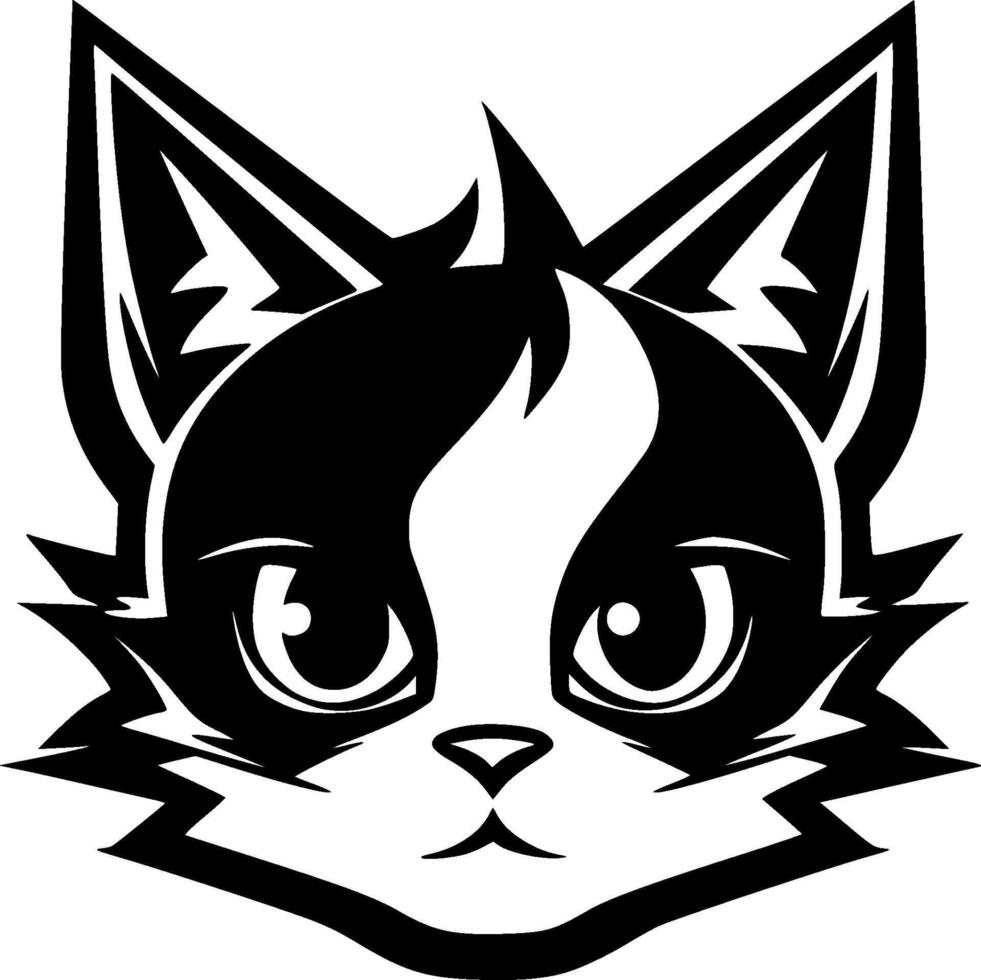 gato - minimalista y plano logo - vector ilustración