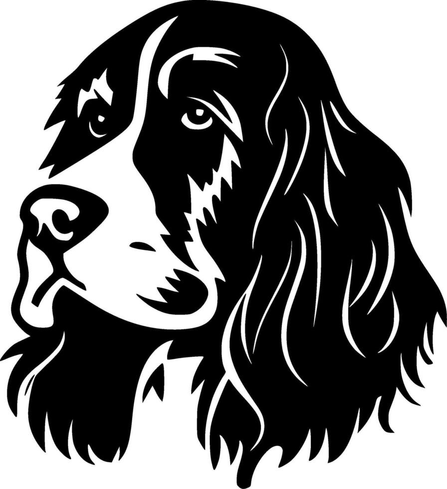 Cocker Spaniel, Minimalist and Simple Silhouette - Vector illustration