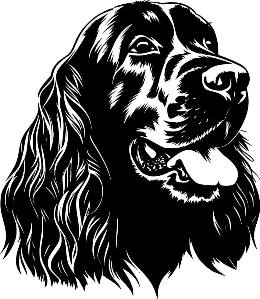 cocker spaniel - minimalista y plano logo - vector ilustración