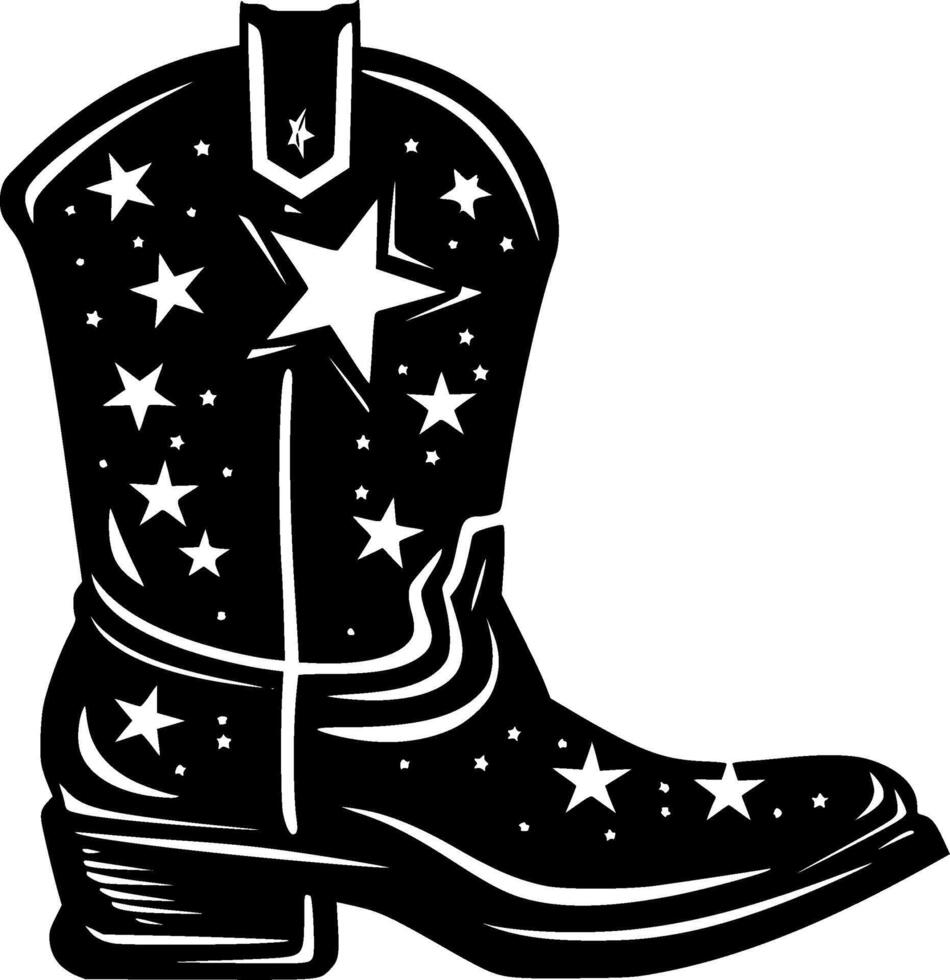 Cowboy Boot - Minimalist and Flat Logo - Vector illustration
