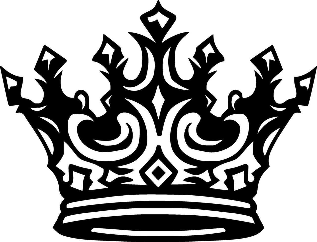 Crown, Minimalist and Simple Silhouette - Vector illustration