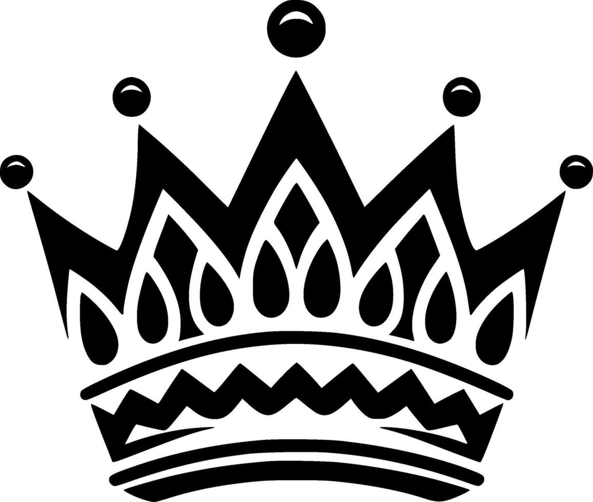 Crown, Minimalist and Simple Silhouette - Vector illustration