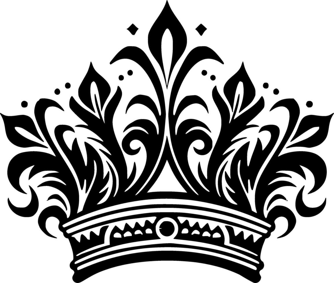 Crown, Minimalist and Simple Silhouette - Vector illustration