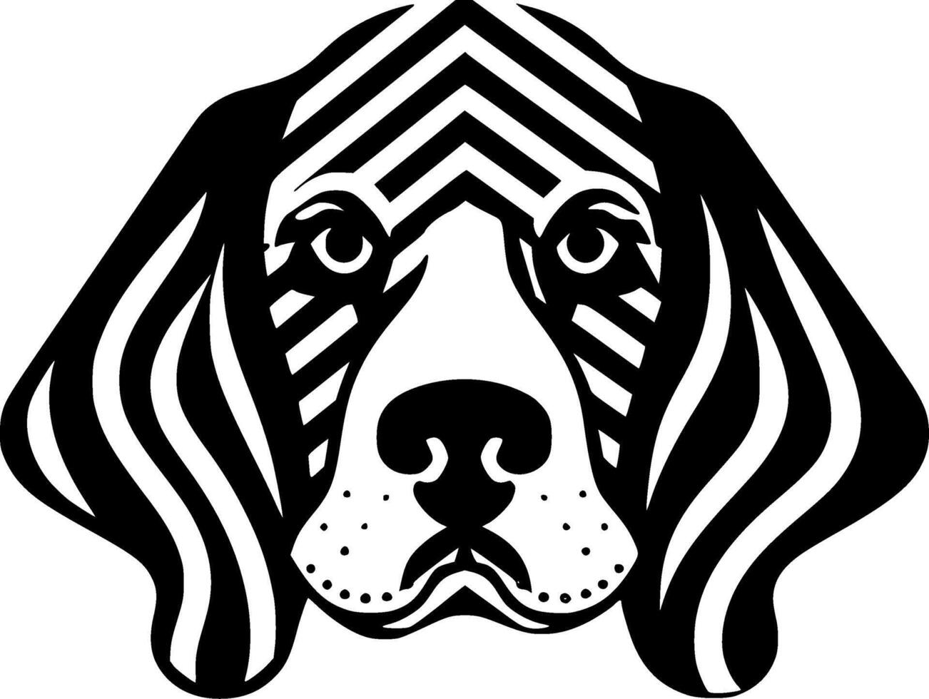 Dog, Minimalist and Simple Silhouette - Vector illustration