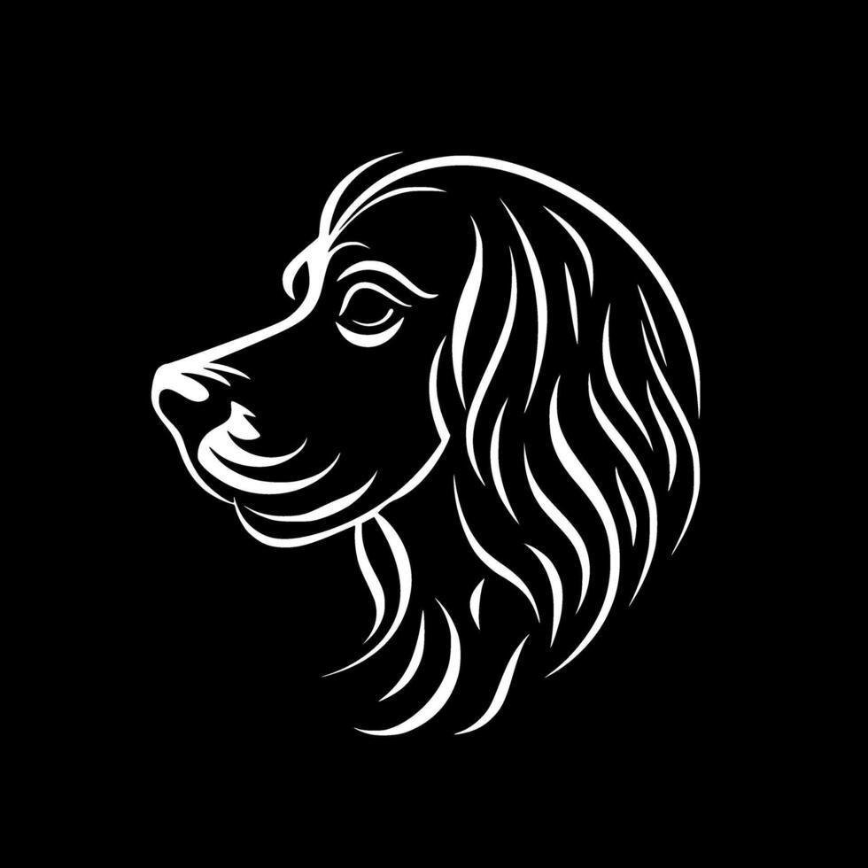 perro, minimalista y sencillo silueta - vector ilustración