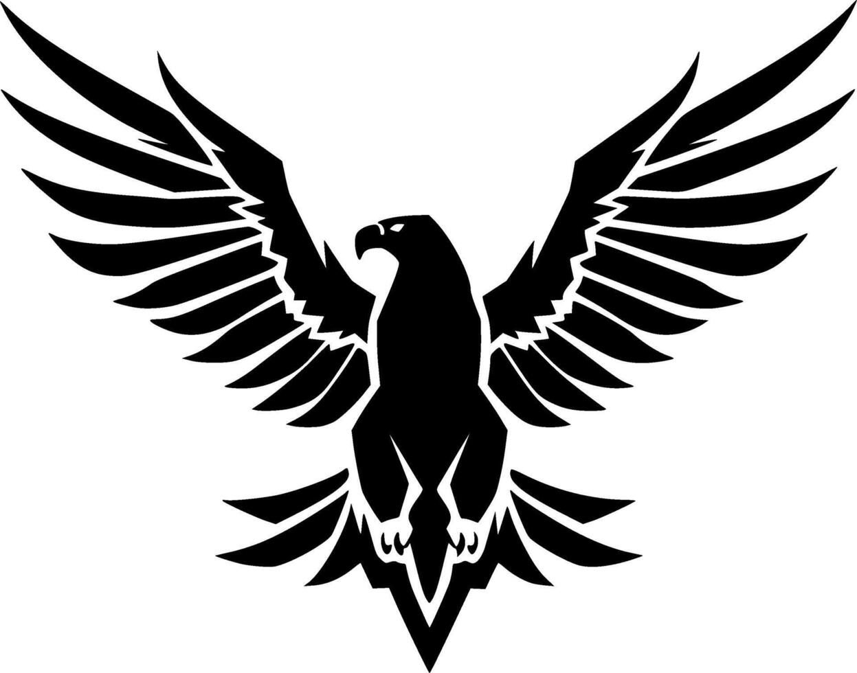 águila - negro y blanco aislado icono - vector ilustración