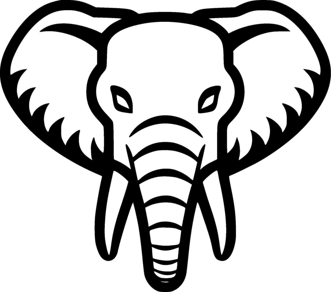 Elephant - Minimalist and Flat Logo - Vector illustration