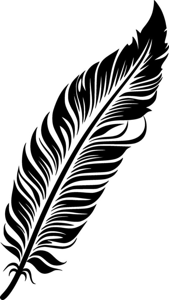 pluma - minimalista y plano logo - vector ilustración