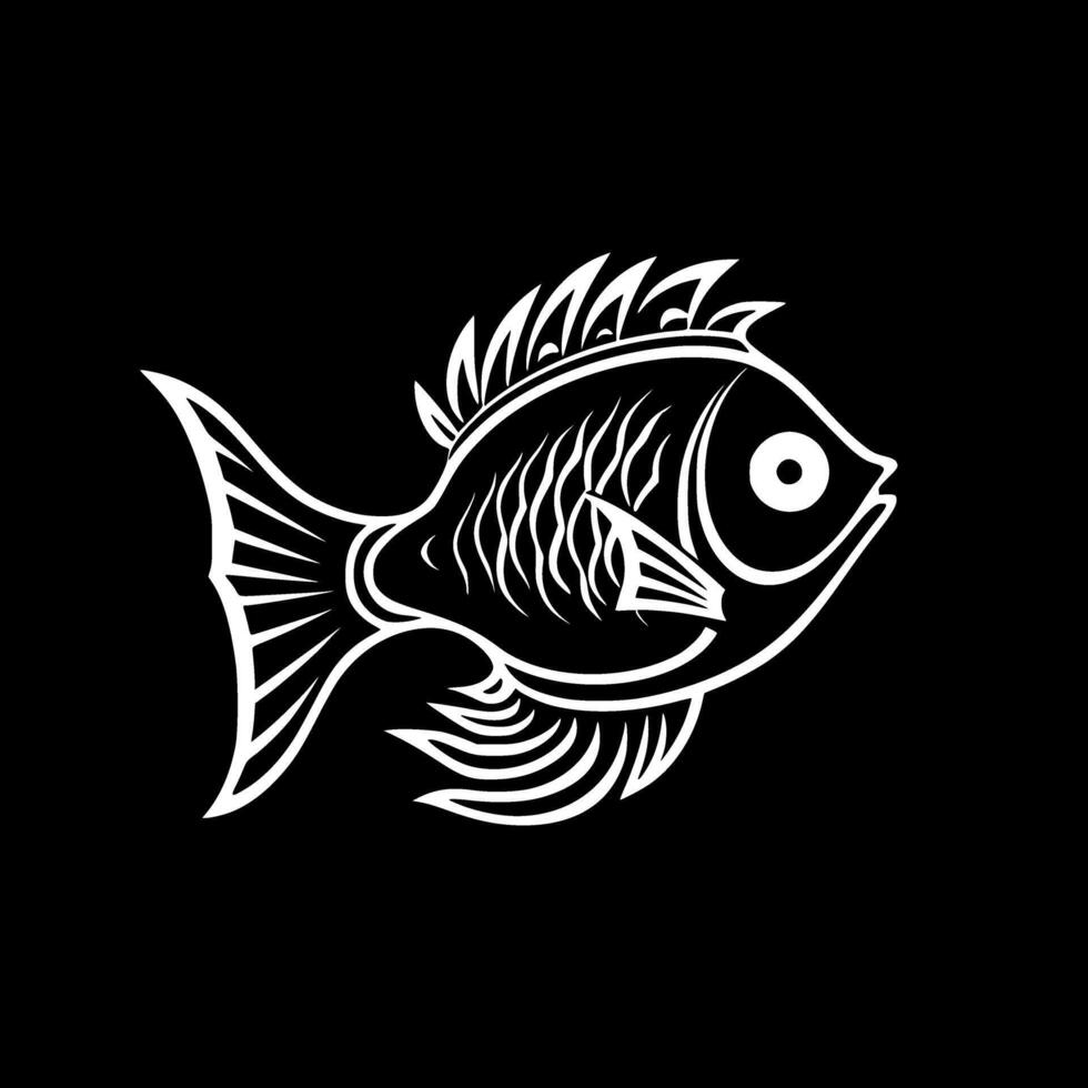 pez, minimalista y sencillo silueta - vector ilustración
