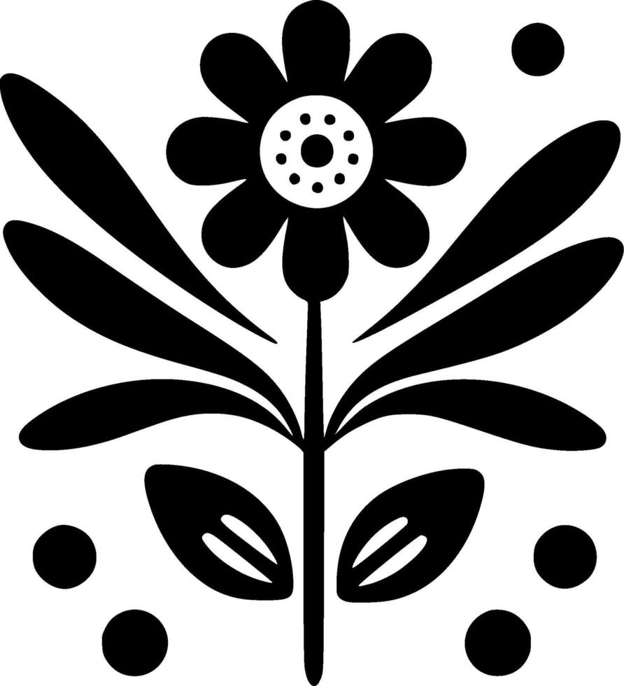 flor, minimalista y sencillo silueta - vector ilustración