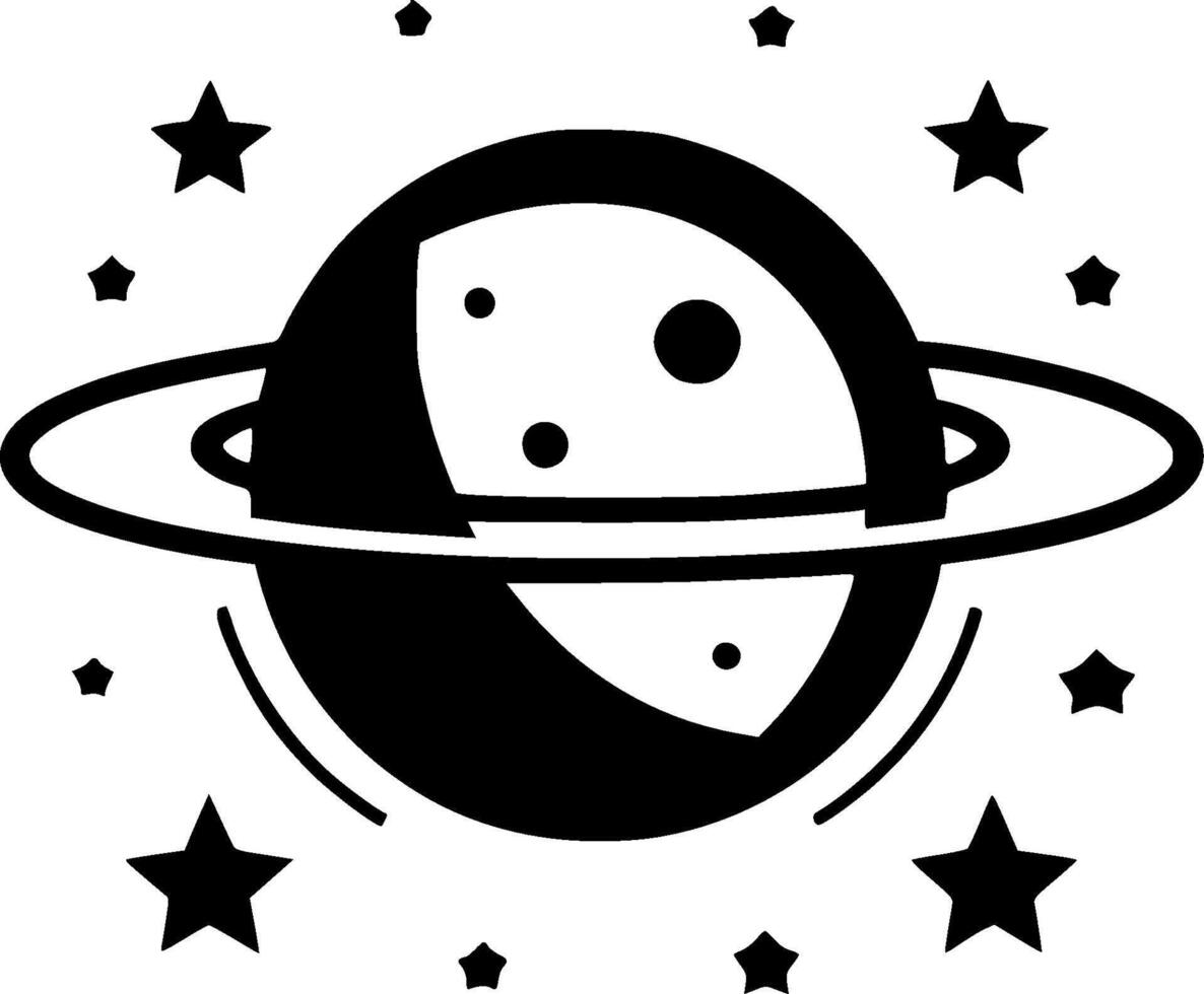 galaxia - minimalista y plano logo - vector ilustración