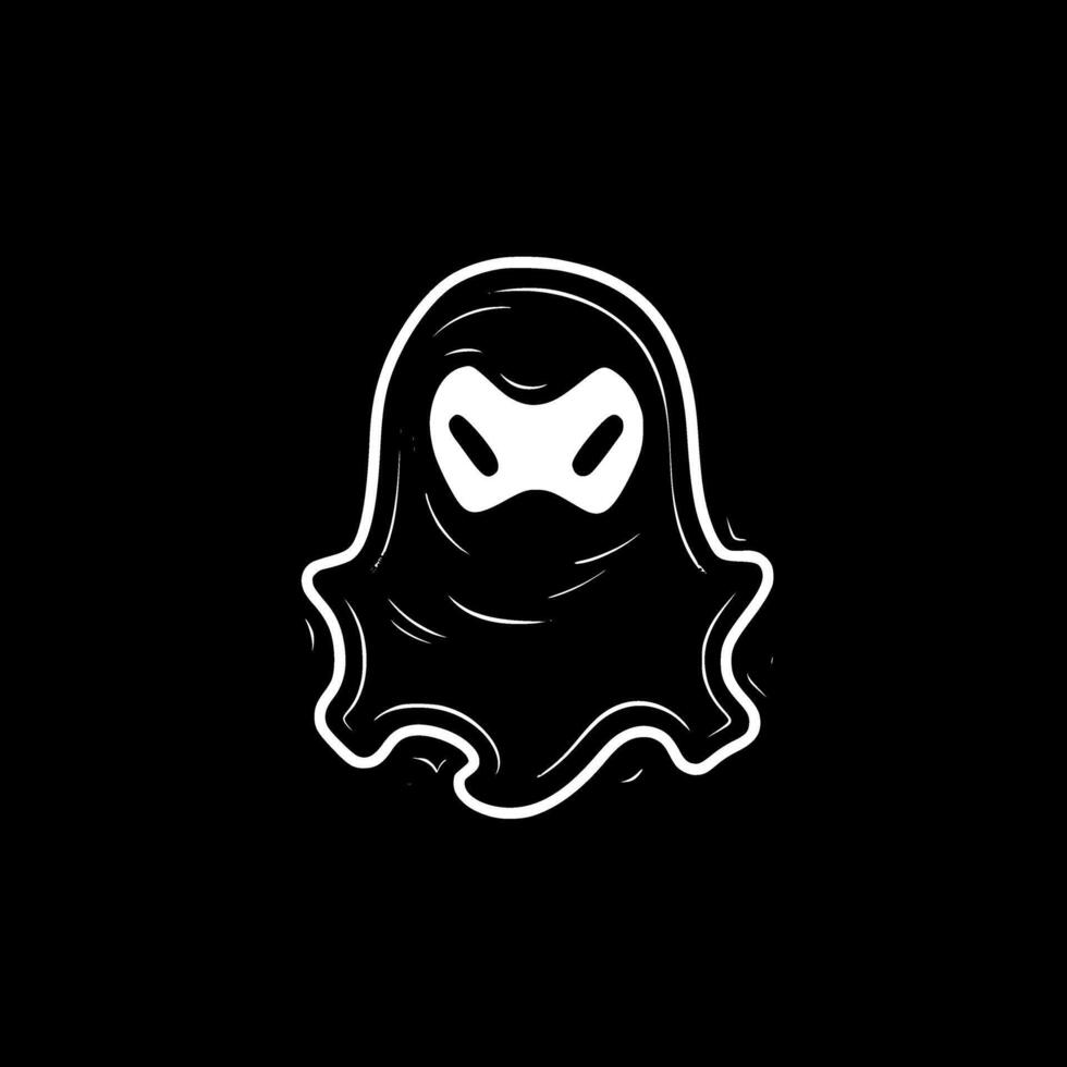 Ghost, Minimalist and Simple Silhouette - Vector illustration