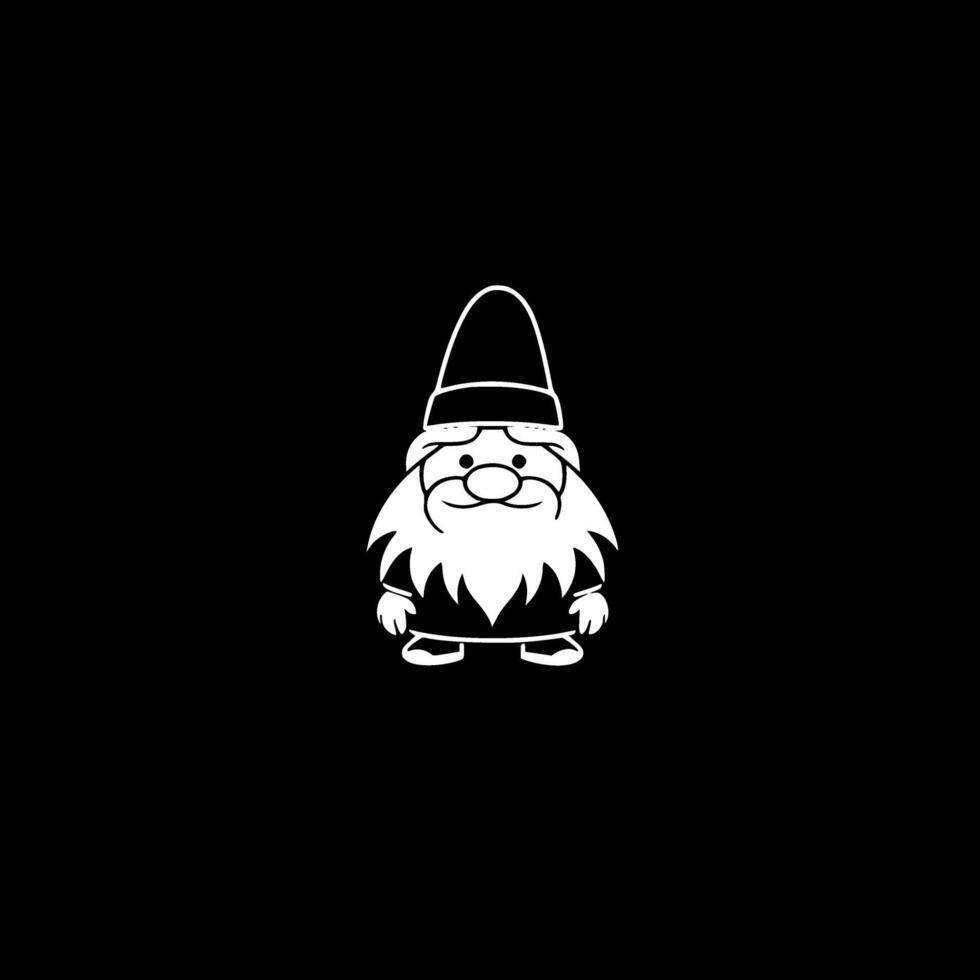 Gnome, Minimalist and Simple Silhouette - Vector illustration