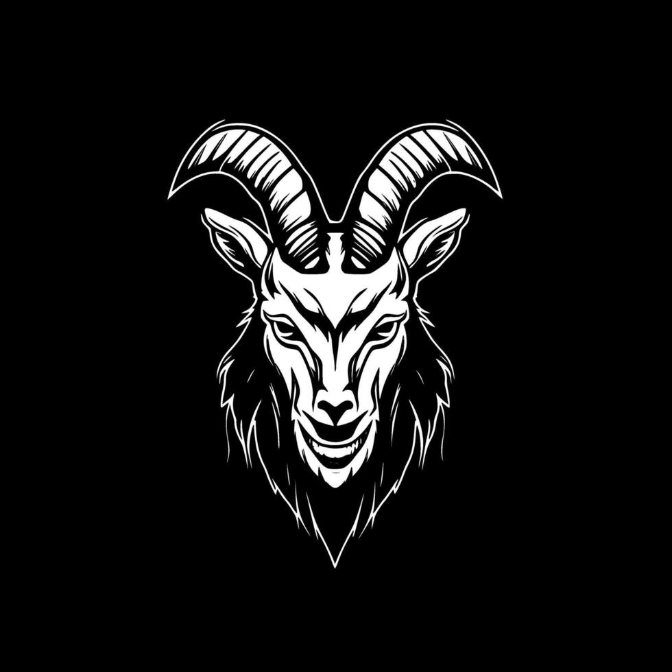 Goat - Minimalist and Flat Logo - Vector illustration