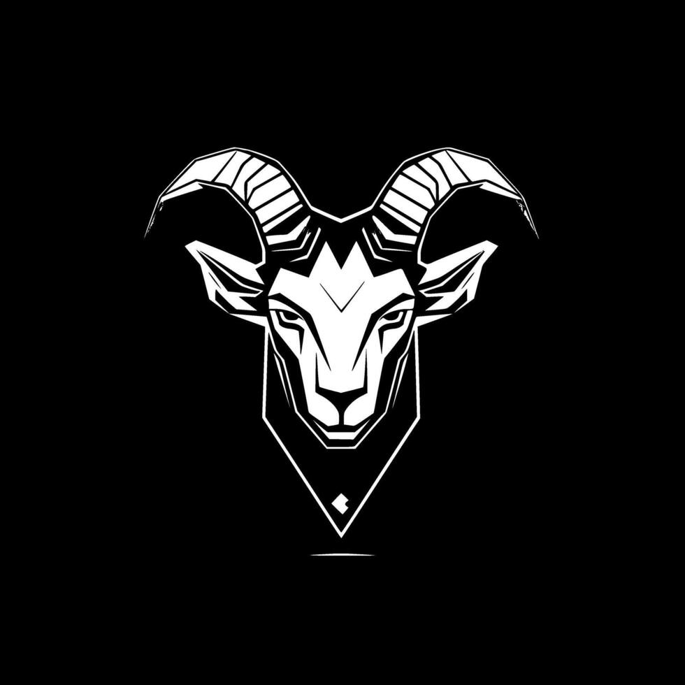 Goat - Minimalist and Flat Logo - Vector illustration