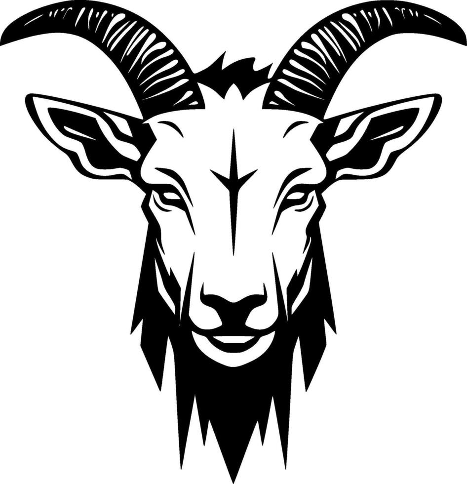 Goat - Minimalist and Flat Logo - Vector illustration