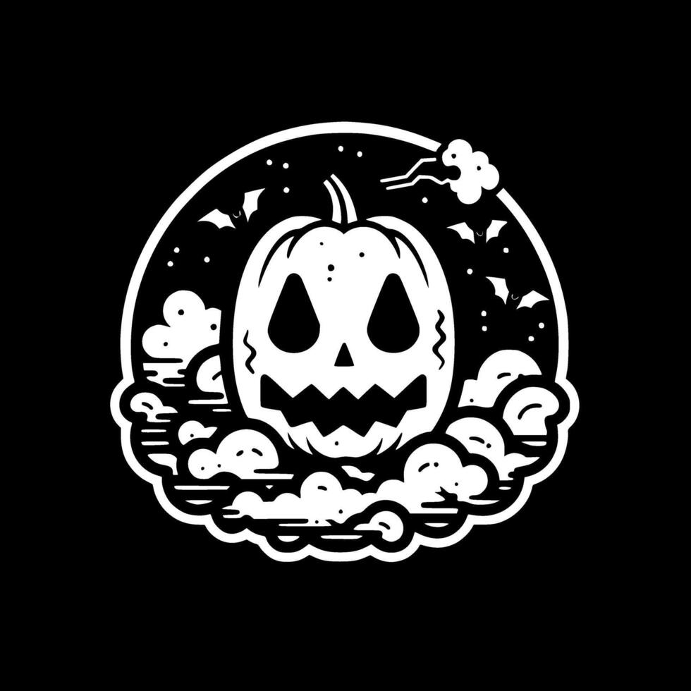 Halloween, Black and White Vector illustration