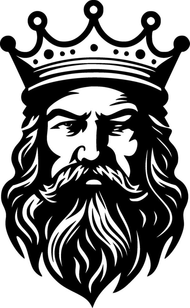 King - Minimalist and Flat Logo - Vector illustration