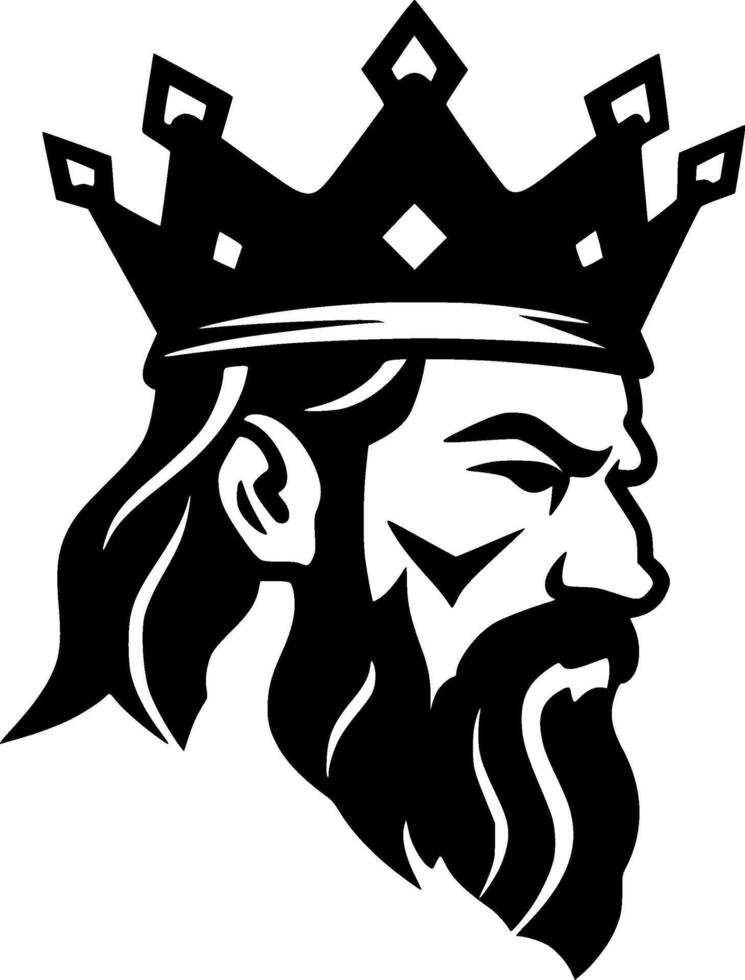 King - Minimalist and Flat Logo - Vector illustration