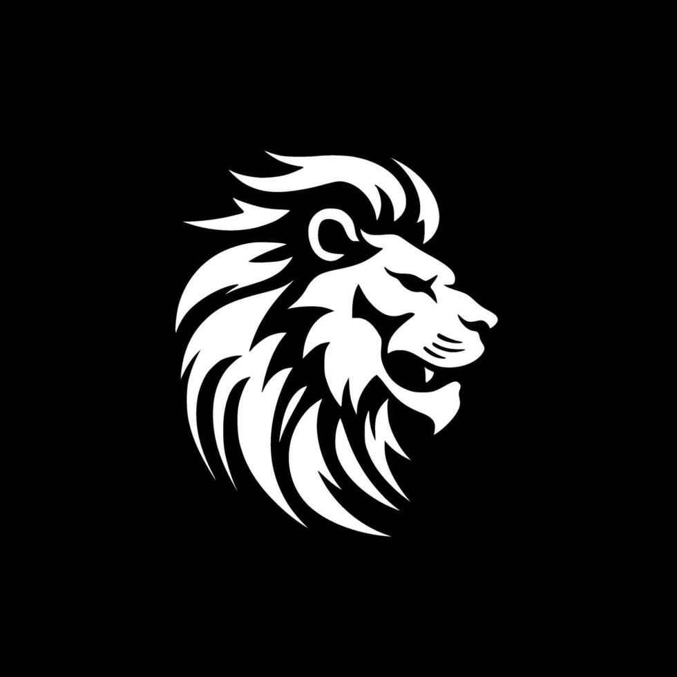 león - minimalista y plano logo - vector ilustración