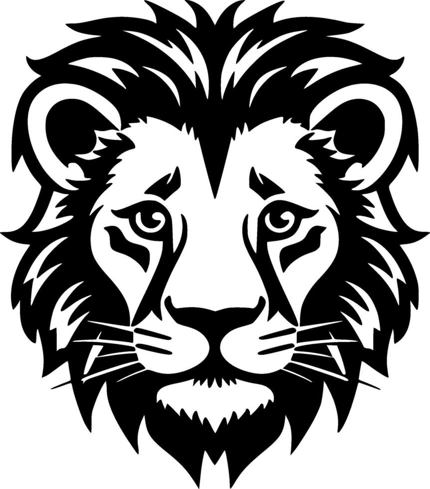 león bebé - minimalista y plano logo - vector ilustración