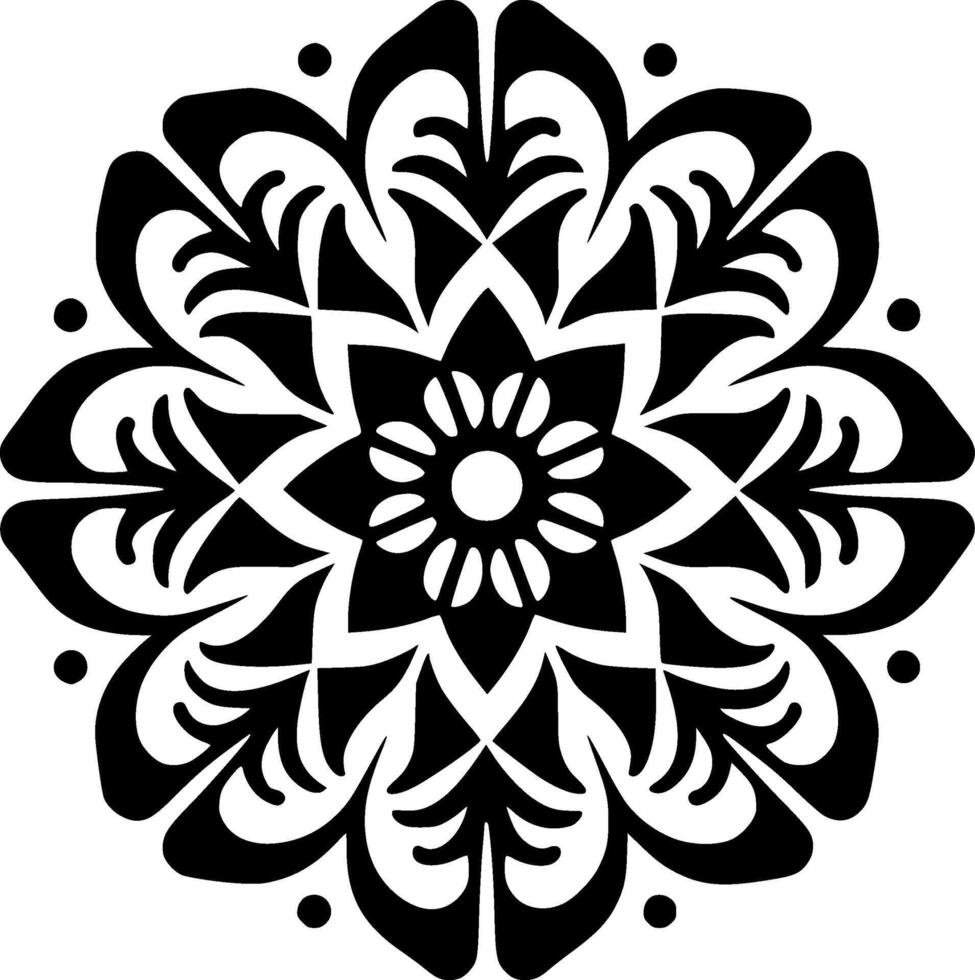 Mandala, Minimalist and Simple Silhouette - Vector illustration